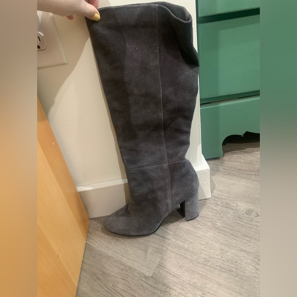 Blue Suede Heeled Boots | Chinese Laundry | Like New | Size 9